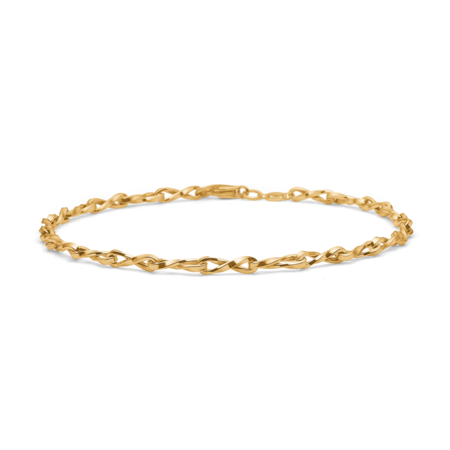 Twist armbånd i 8 karat guld
