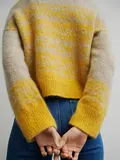johanne loop sweater other loops isager archives strikkeopskrift isager garn tweed og silk mohair model fra ryggen