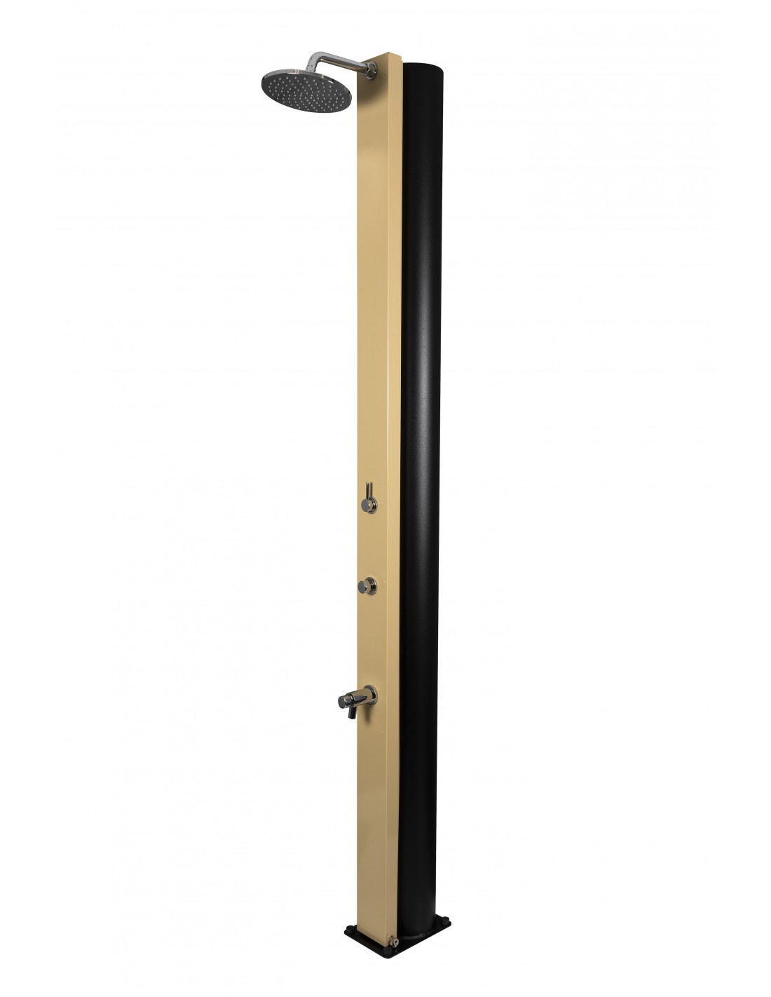 CRM PULSATE - Solardusche 40 Liter - Beige, Mit Fußwaschanlage + Timer