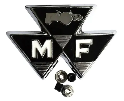 Emblem Front - Massey Ferguson - Metal - MF35 - S.43238, S43238, 828136M1, B59220, MF1103