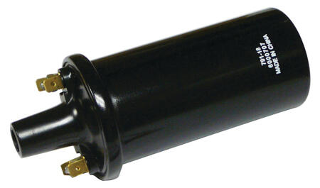 Ignition coil 6V. - with plug terminal - Ford / New Holland 87726663, 83960114, E8TF12029BA, 83904407, D4PE12029AAGV, D4PE12029AA Massey Ferguson 1024481V91, 1024481M91