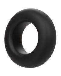 Lock Fantasia Silicone Cockring Black Extra Thick – sort silikone penisring