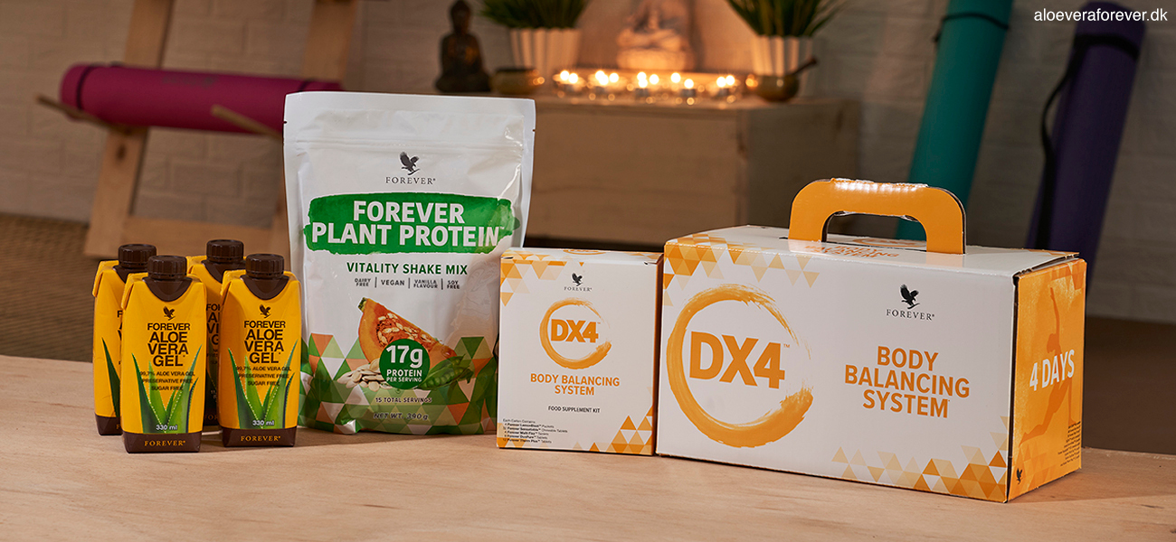 DX4 Body Balancing System - pakke med indhold på bord i Yoga studio