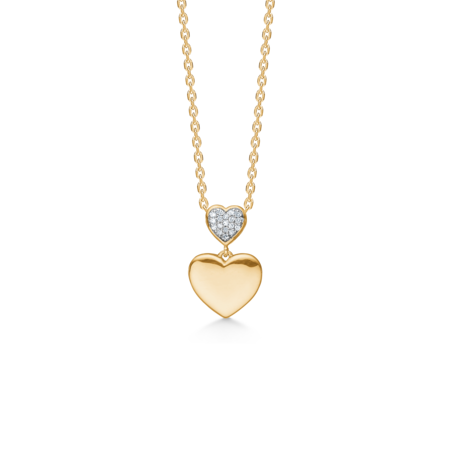Sparkling Heart pendant in 14-carat gold