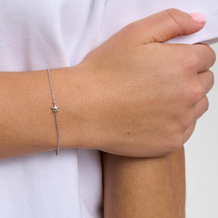 Shiny Star armbånd i sølv - studio.z
