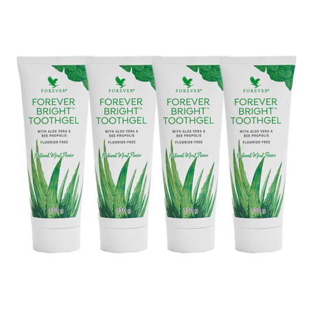 4 stk. Aloevera tandpastaer - Forever Bright Toothgel