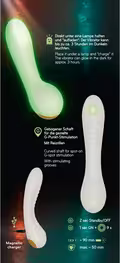 You2Toys Glow In The Dark G-Spot Vibrator – selvlysende, buet silikonevibrator med 9 vibrationer og LED-kontrol