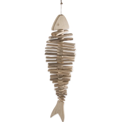 skelet fisk i træ. Fiskeskelet i træ