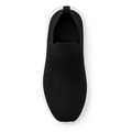 Sort slip-on damesko med hvid sål