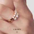 CROWN TRINITY diamond ring in 14 karat gold | Danish design by Mads Z