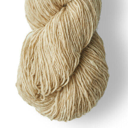 Close up af Isager Tweed i farven Sand