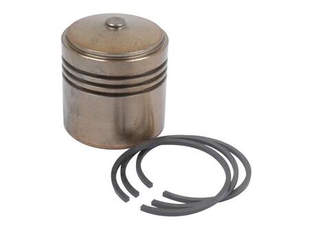 Hydraulik - Kolv med 3 ringar (Fig. 3 på bild) Kolvlängd: 82,64 mm Kolvborrning: 3" Montering på axel: Ø 76,17 mm Antal kolvringar: 3 Passar på: FE35, MF35 efter serienr. 65685 Passar på: MF65 OEM ref. Massey Ferguson 828607M91, 18444