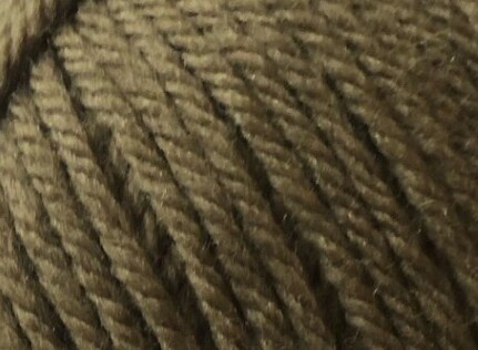 Close up af garn fra filcolana, kvalitet Peruvian Highland Wool farve olive noir