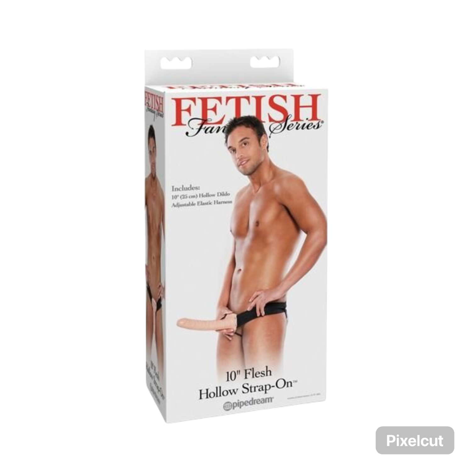 10" Fetish Flesh Hollow Strap-on