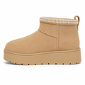 Beige Ankelstøvle m. Perledetaljer | TopSko.dk