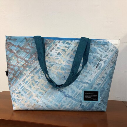 bannerbag, banner bag, bæredygtigt design, unik, taske, Huset Venture Kolding, socialøkonomi, socialt bæredygtigt