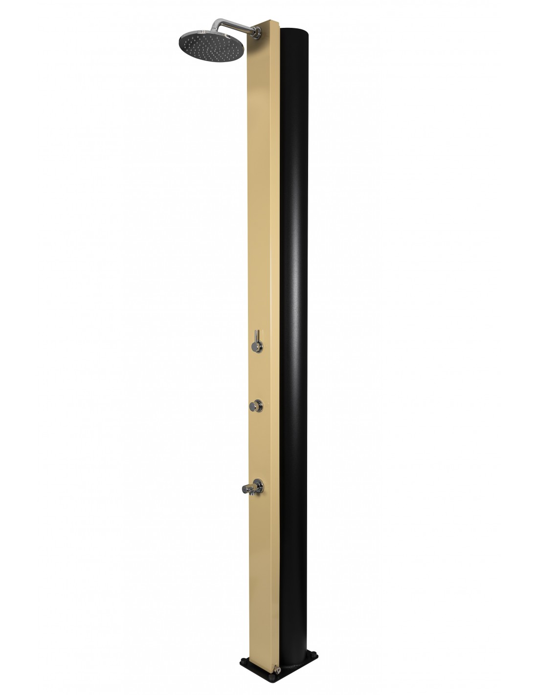 CRM PULSATE - Solardusche 40 Liter - Beige, Mit Fußdusche
