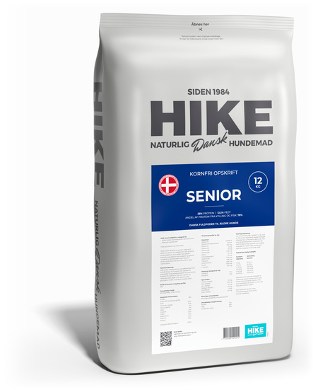 HIKE Kornfri Senior Hundemad 12 kg