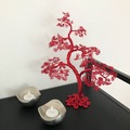metal træ rød 32 cm skulptur