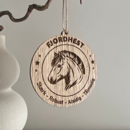 fjordhest ornament træ by sandager