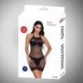 Body Pleasure TL129 sort net kjole med blondekant – one size