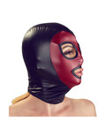 Bad Kitty Naughty Toys Black & Red Fetish Head Mask – sort/rød hovedmaske i matte-look med øje- og mundåbninger, elastisk, unisex, til bondage og rollespil.