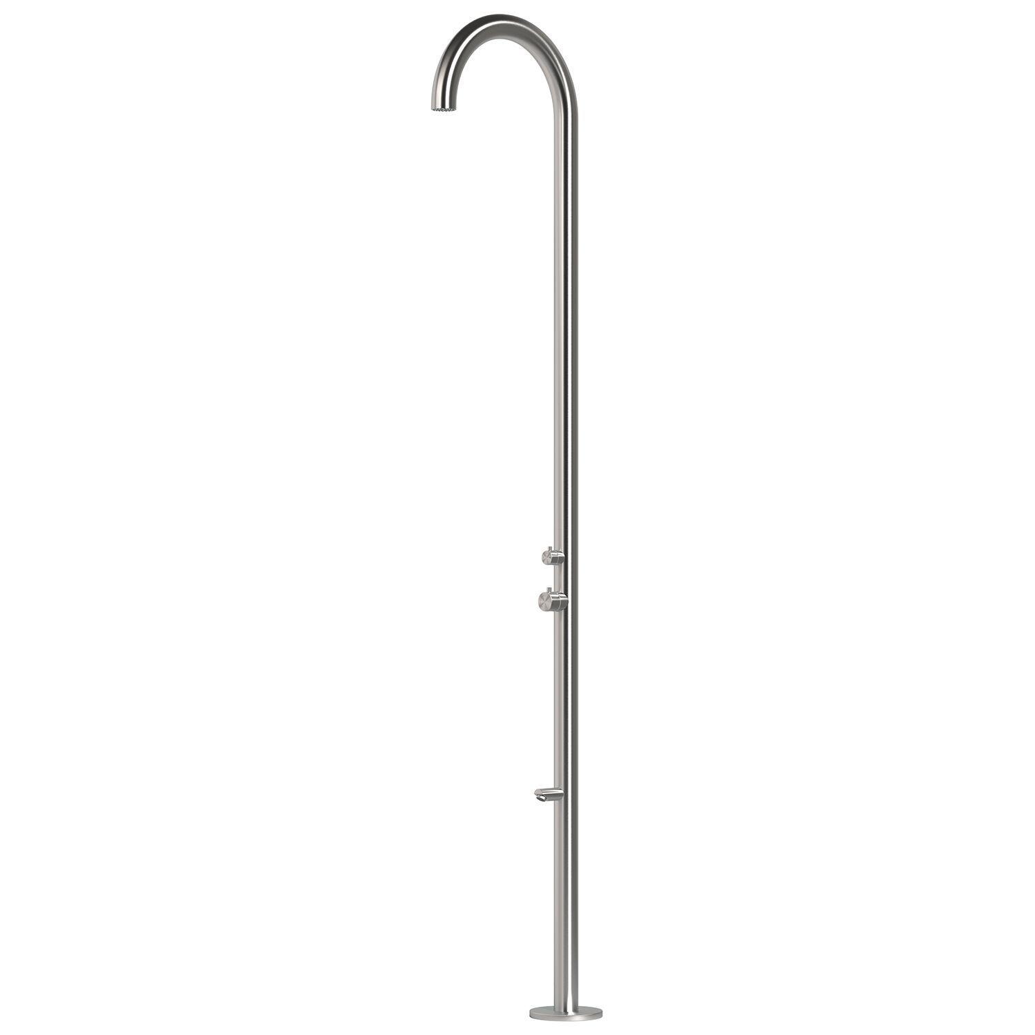 Sined OLBIA INOX - Außendusche aus gebürstetem Stahl - Kalt- und Warmwasser