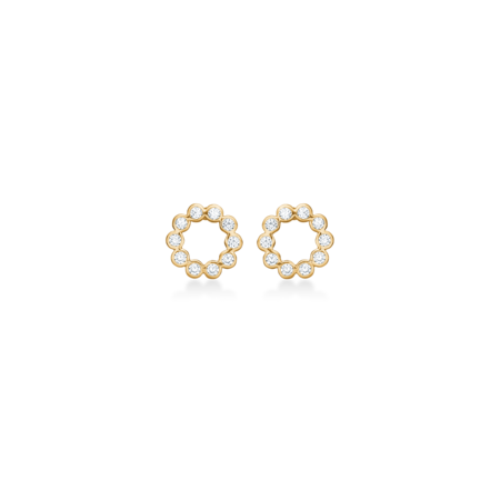 Astra earrings in 8-carat gold with cubic zirconia