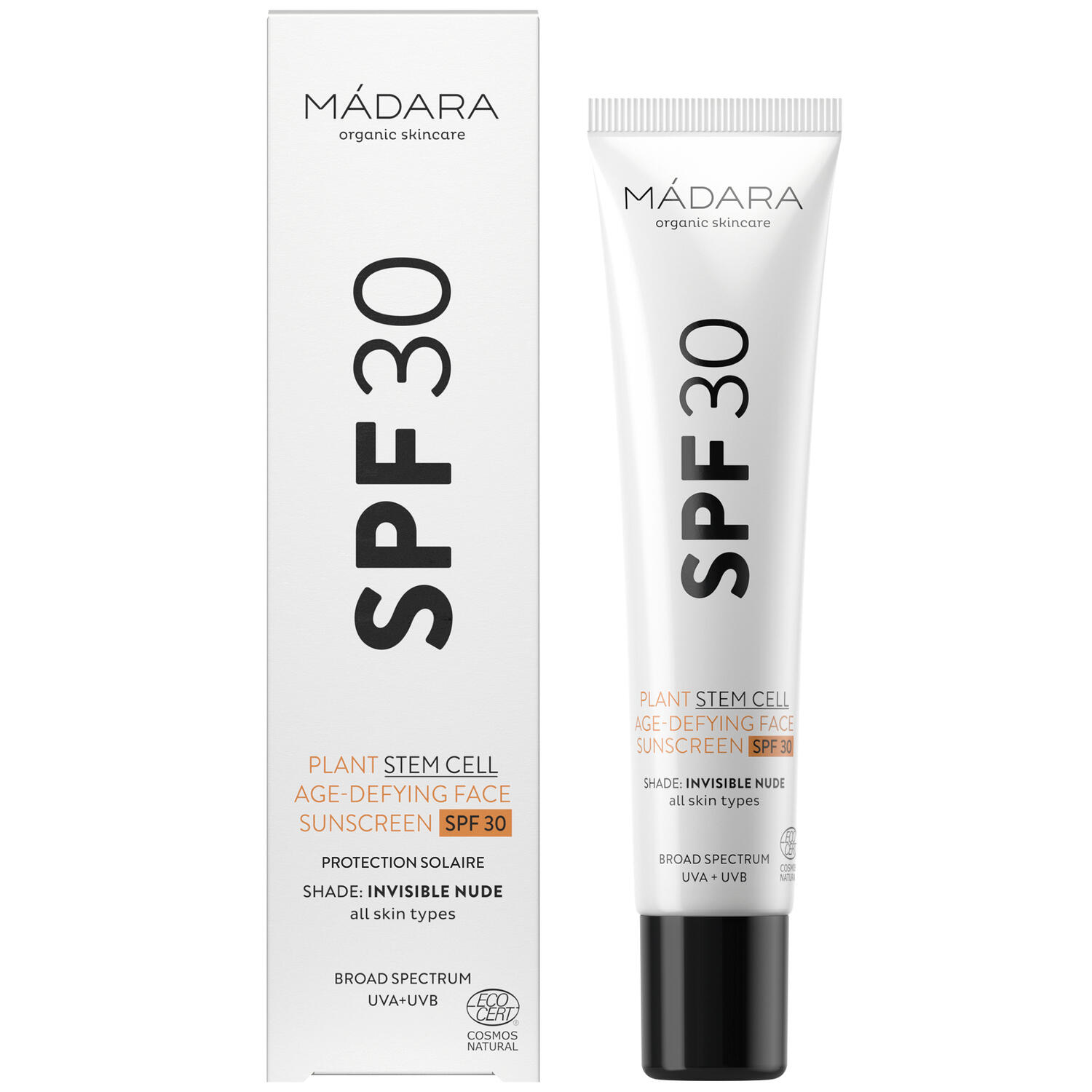 Mádara, Plant Stem Cell Age-defying Face Sunscreen SPF30, 40 ml. - Solfaktor, Hudpleje, Ansigtspleje, SPF, Solbeskyttelse