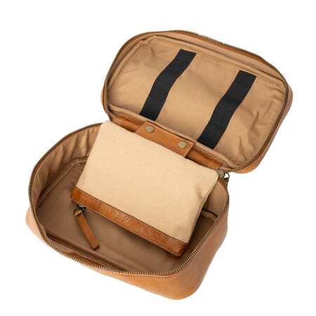 aaben project 32 strikketaske fra re designed i farven burned tan