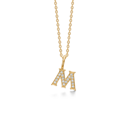 TENDER LOVE M pendant in 14 karat gold with diamonds | Danish design by Mads Z