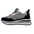 Chunky dame sneakers med platform, grøn glitter og pink detaljer