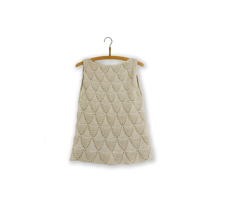 strikket seashell top i isager garn