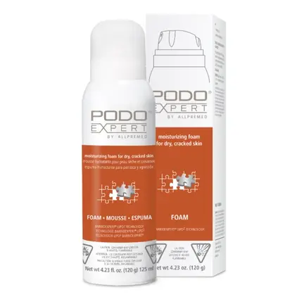 Allpresan PODOEXPERT Repair Skumcreme – intensiv pleje til tør og revnet hud, med 8 % carbamid og BarrioExpert® teknologi.