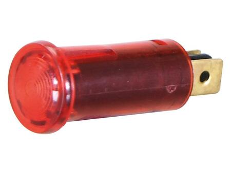 Instrumentlys - RØD Forseglet enhed Volts: 12 Farve: Rød Montagehul: Ø12.7mm Monteringsdybde: 31mm Montage: Uden skruer - spadestik