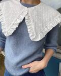 close up af petiteknit ifoert sin novice sweater mohair edition