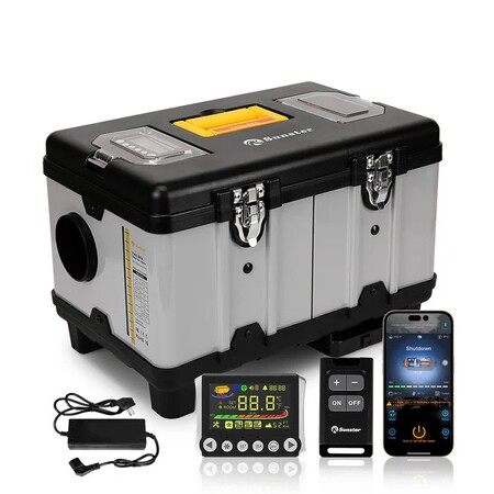 Sunster TB10 8kW dieselfyr toolbox – Bluetooth kinafyr til båd og autocamper