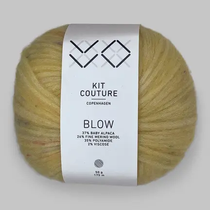 Blow garn fra Kit Couture i farven gul