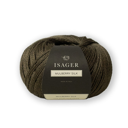 Garnet Mulberry silk 100% silke fra Isager garn i farven khaki