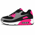 Sporty Sneaker i Sort & Pink med Luftsål
