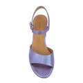 Moments of Content lilla sandal i ægte læder med blokhæl