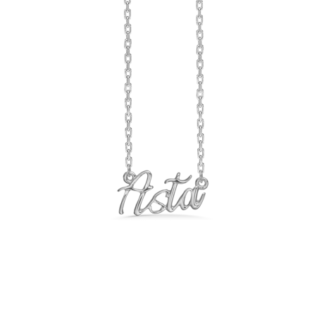 Name Tag Asta made of 925 pure sterling silver.