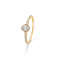 ISABELLA ring in 14 karat gold with topaz and diamond | Danish design by Mads Z