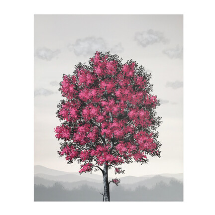 maleri 40x50 cm rosa træ