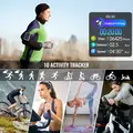 Voltix X1 Smartwatch med touchskærm, pulsmåler, skridttæller og smartphone-notifikationer.