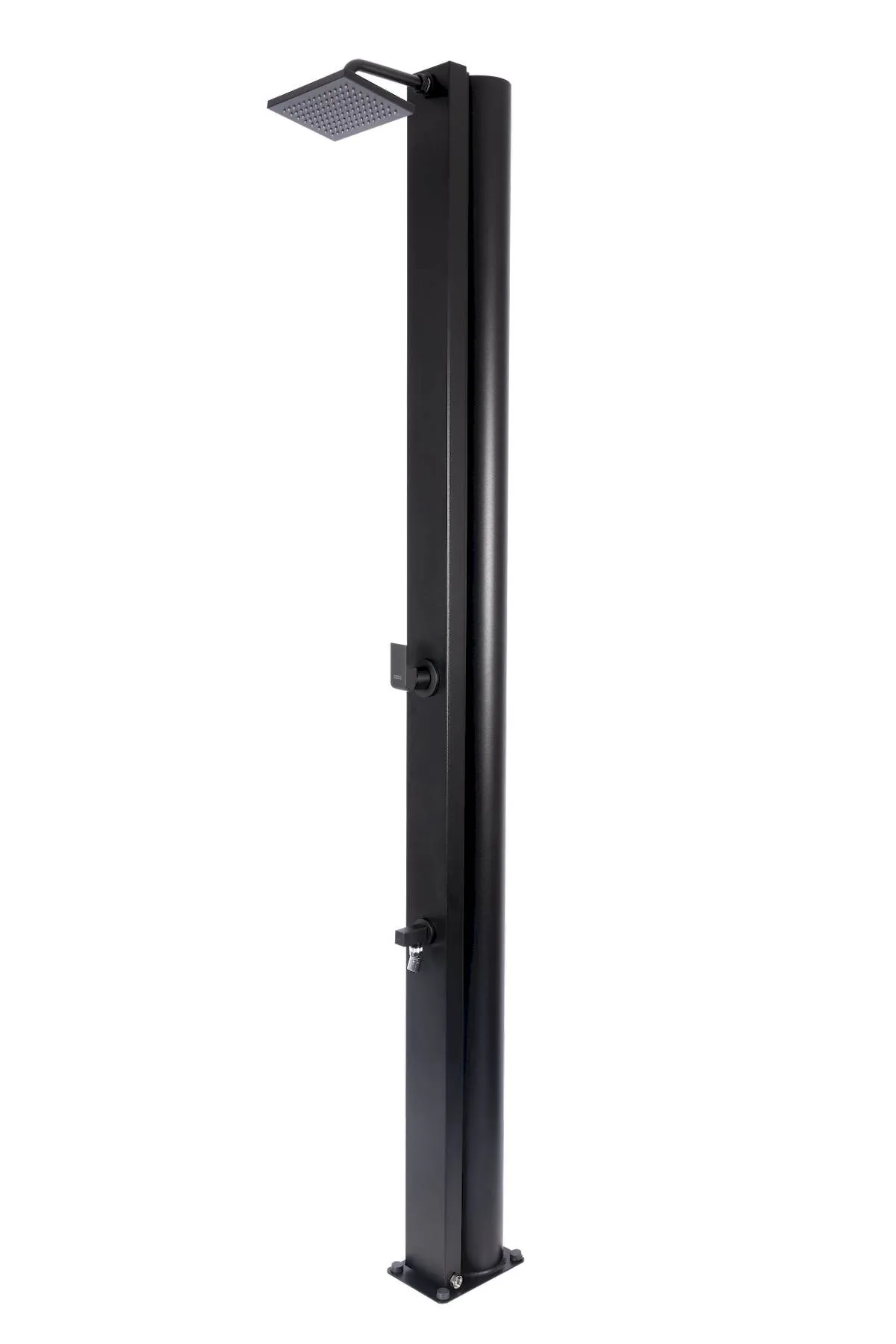 CRM WATERMIXER Black Edition - Solardusche 30 Liter - Schwarz mit schwarzem Griff, Mit Fußdusche