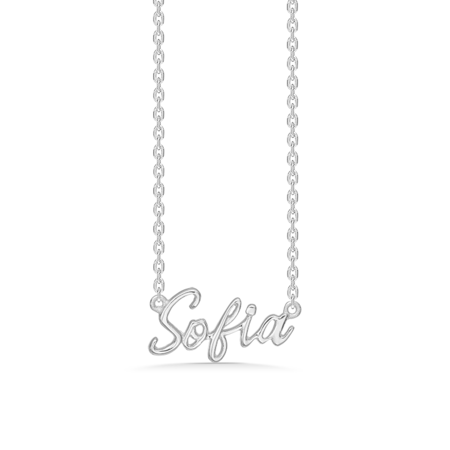 Name Tag Necklace Sofia - necklace with name - name necklace in sterling silver