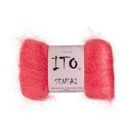 Ito sensai silkmohair garn i farven chili pepper