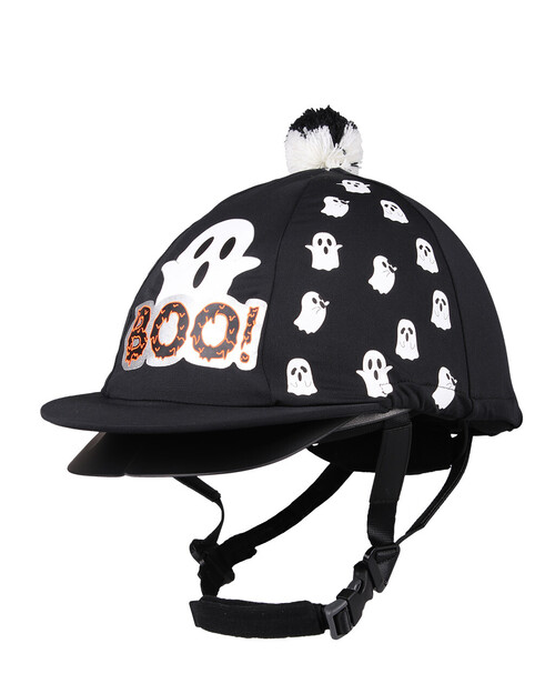 Billede af Halloween hjelmovertræk til ridehjelm - Spøgelse