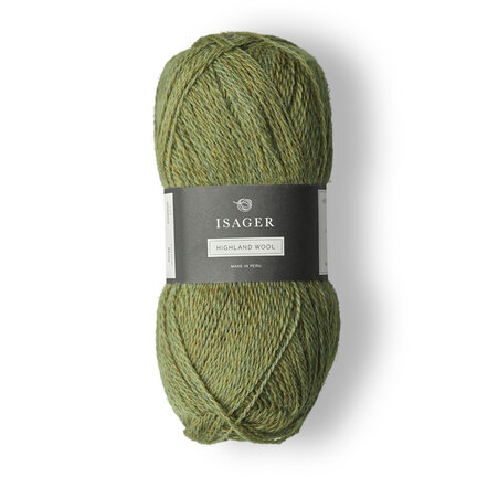 isager highland garn i farve moss